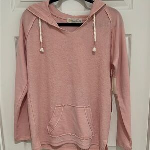 Ocean Drive Pale Pink Terry Cloth Hoodie, NWT M